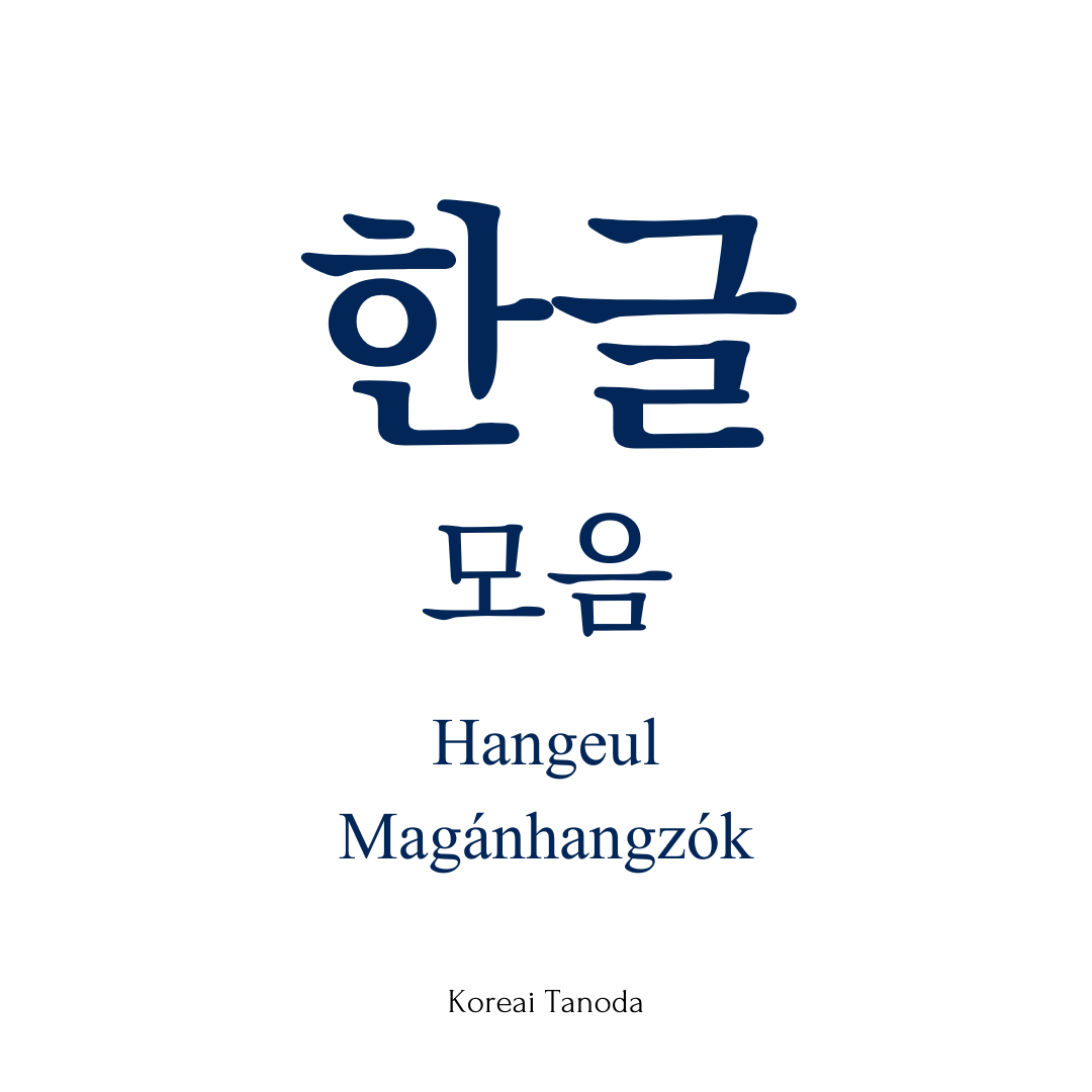 Hangeul – magánhangzók